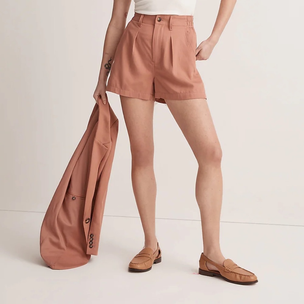 The Neale Short in Drapeweave - Madewell Size 10 - color: dried rose
